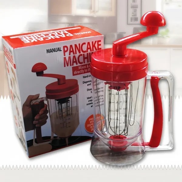 Hand Held Manual Pancake Cupcake Batter Mixer Dispenser Blender Machine Baking Tool