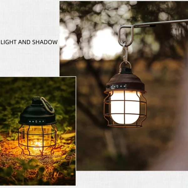 ShineTrip Retro Pinecone Pendant Camping Light - Rechargeable Waterproof