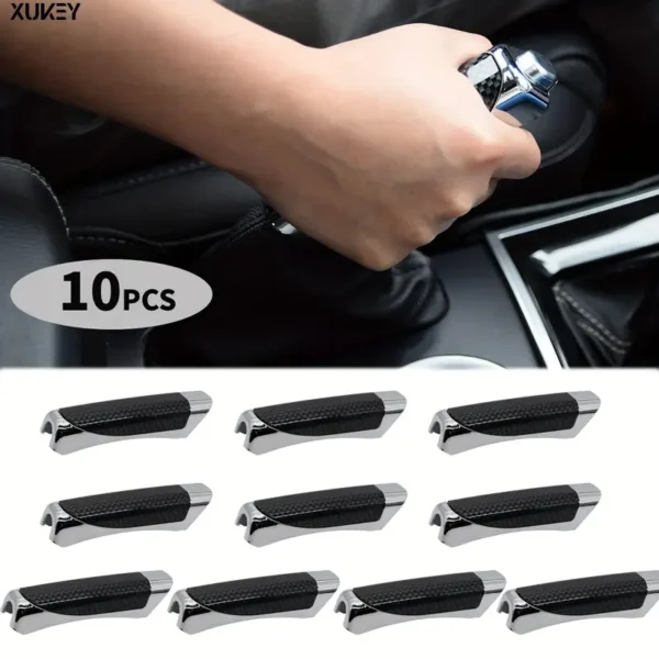 Universal Car Hand Brake Cover – Carbon Fiber & Wood Color Protector Grip