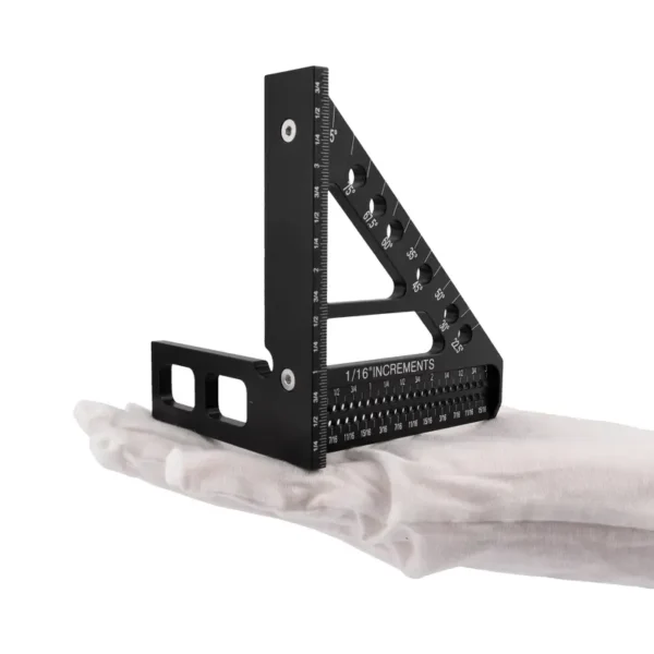 Woodworking Square Protractor Miter Triangle Ruler – High Precision Aluminum Alloy Measuring Tool