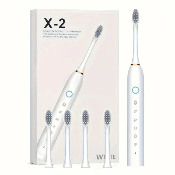 USB Rechargeable Sonic Electric Toothbrush - 6 Modes, Waterproof, Teeth Whitening & Cleaning